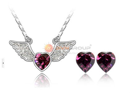 Rhodium Plated | Gemstone Pendant Sets